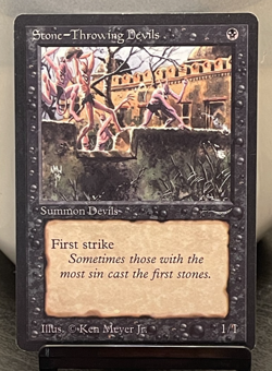 MTG Stone-Throwing (Dark) Arabian Nights Regular Common - Image 1