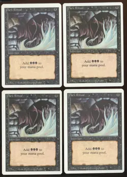 4x Dark Ritual Common LP/NM Revised 3rd Edition Playset Magic the Gathering MTG - Image 1