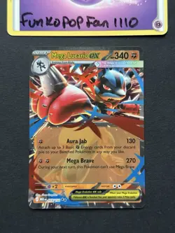 Mega Lucario ex 077/132 Double Rare Mega Evolution Pokemon Card - Image 1