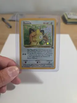 Meowth #10 WOTC Black Star Promo Pokemon Card #10 LP - Image 1