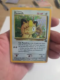 Meowth #10 WOTC Black Star Promo Pokemon Card #10 LP - Image 4