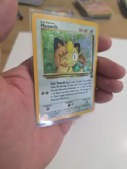 Meowth #10 WOTC Black Star Promo Pokemon Card #10 LP - Image 5