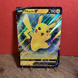Pokemon Pikachu V SWSH198 JUMBO Cards Promo Holo 190 HP V English - Image 1