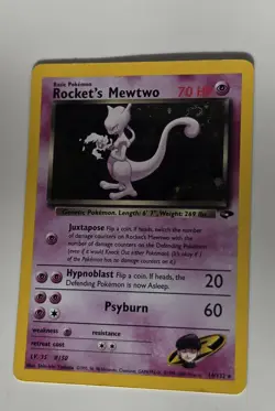 Team Rocket Mewtwo Holofoil Pokemon Card – Almost Mint, Rare Collectible - Image 2