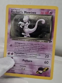 Team Rocket Mewtwo Holofoil Pokemon Card – Almost Mint, Rare Collectible - Image 3