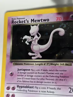 Team Rocket Mewtwo Holofoil Pokemon Card – Almost Mint, Rare Collectible - Image 4