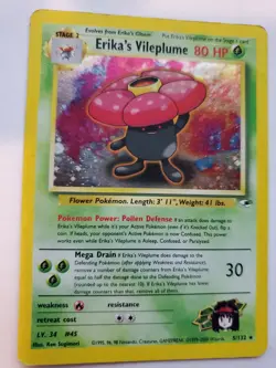 Erika's Vileplume Gym Holo Pokemon Card Base WOTC - Image 1