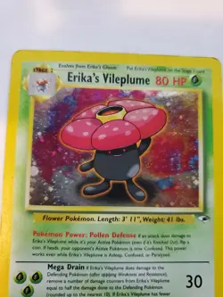 Erika's Vileplume Gym Holo Pokemon Card Base WOTC - Image 4