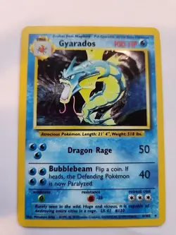 Gyarados Holo Base Pokemon Card WOTC LP - NM - Image 1