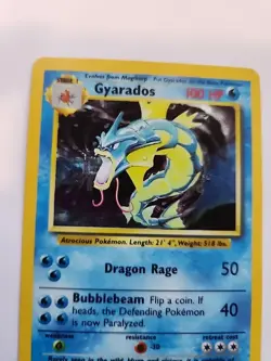 Gyarados Holo Base Pokemon Card WOTC LP - NM - Image 3