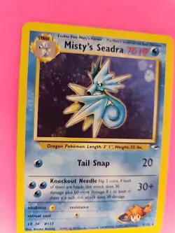 Misty's Seadra Gym Holo Pokemon Card Base WOTC - Image 2