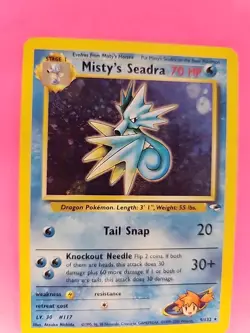 Misty's Seadra Gym Holo Pokemon Card Base WOTC - Image 3