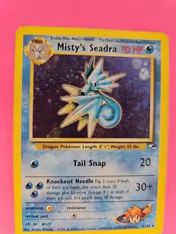 Misty's Seadra Gym Holo Pokemon Card Base WOTC - Image 4
