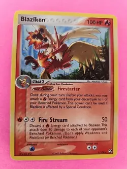 Blaziken Holo Ex Power Keepers Pokemon Card WOTC NM - Image 1