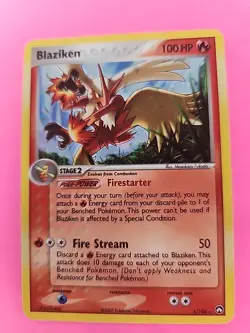 Blaziken Holo Ex Power Keepers Pokemon Card WOTC NM - Image 3