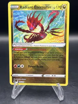 Pokemon Card Radiant Eternatus 105/159 Shiny Rare Holo Crown Zenith NM - Image 1