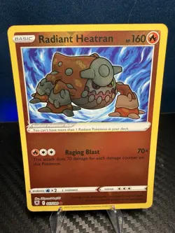 Radiant Heatran Ultra Rare Astral Radiance 027/189 NM Pokemon TCG Card - Image 1