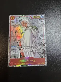 One Piece TCG Silvers Rayleigh OP08-118 Manga Card - Image 1
