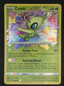 Celebi Holo Pokemon TCG Card 009/185 Vivid Voltage Amazing Rare NM Condition - Image 1