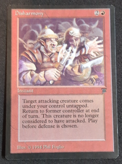 MTG magic cards 1x Disharmony Legends LP, English - Image 1