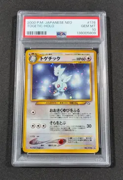 Pokemon Card Japanese Holo Togetic No. 176 PSA 10 GEM MINT Neo Genesis - Image 1