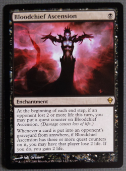 Bloodchief Ascension – Zendikar NM Enchantment Rare – Vampire Combo Card MTG - Image 1
