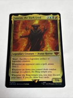 MTG Lord of the Rings - Mythic, FOIL Card #M0224 - Sauron, the Dark Lord - NM - Image 1