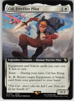 MTG TCG Cid, Freeflier Pilot (Extended Art) R Commander: FINAL FANTASY 131 - Image 1