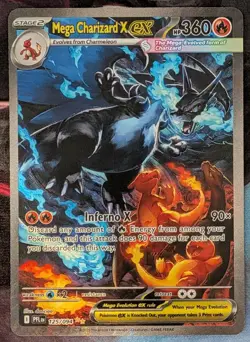 Mega Charizard X ex SIR 125/094 Pokemon TCG Phantasmal Flames NM/Pack Fresh - Image 1