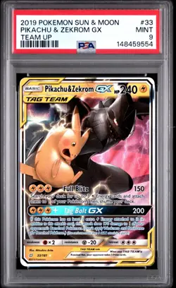 (PSA 9) Pokemon: Team Up – Pikachu & Zekrom GX #33 [Full Art] - Image 1