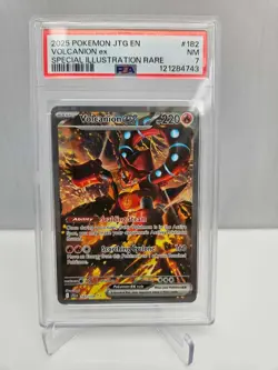 2025 Pokemon Journey Together Volcanion ex SIR #182/159 Card PSA 7 - Image 1
