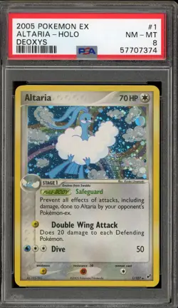 Pokemon Altaria EX Deoxys Holo Rare #1 PSA 8 - Image 1