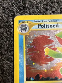 Pokemon Politoed 8/75 Unlimited Holo Rare WOTC Neo Discovery MP - Image 2