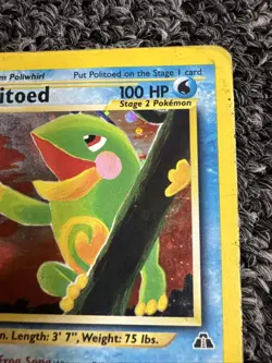 Pokemon Politoed 8/75 Unlimited Holo Rare WOTC Neo Discovery MP - Image 3