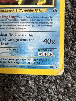 Pokemon Politoed 8/75 Unlimited Holo Rare WOTC Neo Discovery MP - Image 4