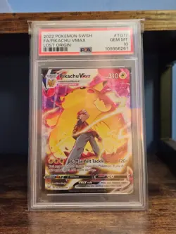 2022 Pokemon Pikachu VMAX TG17/TG30 Swsh Lost Origin Trainer Gallery Holo PSA 10 - Image 1