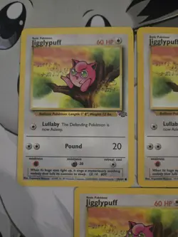 1999 Pokemon Jungle Jigglypuff 54/64 WOTC Vintage Non Holo x5 Mixed Condition - Image 2