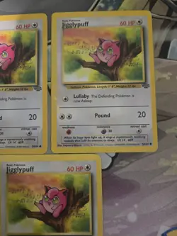 1999 Pokemon Jungle Jigglypuff 54/64 WOTC Vintage Non Holo x5 Mixed Condition - Image 4