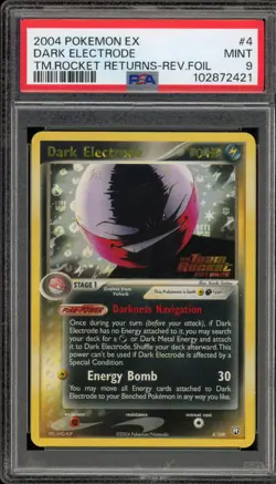 Pokemon Dark Electrode EX Team Rocket Returns Reverse Holo Rare #4 PSA 9 Mint - Image 1