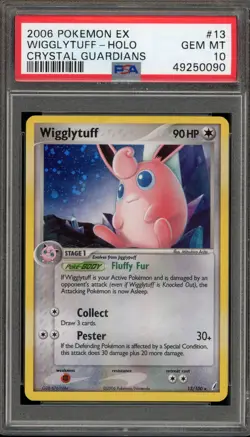 Pokemon Wigglytuff EX Crystal Guardians Holo Rare #13 PSA 10 Gem Mint - Image 1