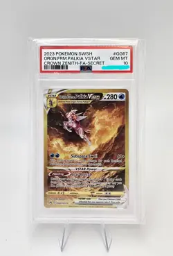 Pokemon Origin Forme Palkia VSTAR Crown Zenith Secret Rare Full Art #GG67 PSA 10 - Image 1