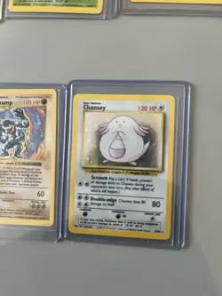 Pokemon TCG Machamp 1st Edition Shadowless 008/102 100 HP Holo & Chansey Holo - Image 3