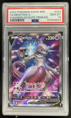 2019-2023 Pokemon SWSH Black Star Promos Mewtwo V-UNI #SWSH160 PSA 10 GEM MINT - Image 1