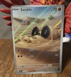 Pokemon TCG Sandile Illustration Rare Scarlet & Violet 216/198 NM - Image 1