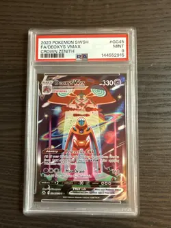 Deoxys VMAX GG45/GG70 Full Art 2023 Pokemon SWSH Crown Zenith PSA 9 Mint - Image 1