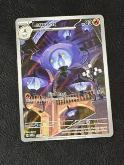 Pokemon TCG Lampent White Flare Card 102/086 Rare Holo, Near Mint Condition - Image 1