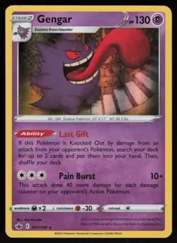 Gengar 057/198 Rare Chilling Reign Holo Holo Pokemon - Image 1