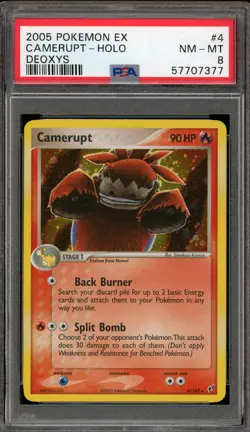 Pokemon Camerupt EX Deoxys Holo Rare #4 PSA 8 - Image 1
