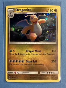 Dragonite 96/149 Cosmos Holo Sun & Moon Base Set Pokemon Card - Image 1