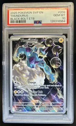 2023-25 Pokemon SV Black Star Promos Thundurus #209 PSA 10 GEM MINT - Image 1